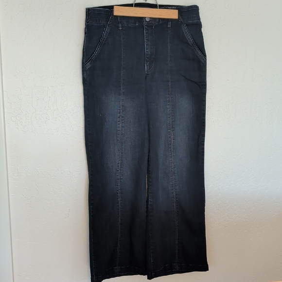 Democracy Absolution Skyrise Wide Leg with Center Front Seams - indigo sz 12 - Picture 4 of 7